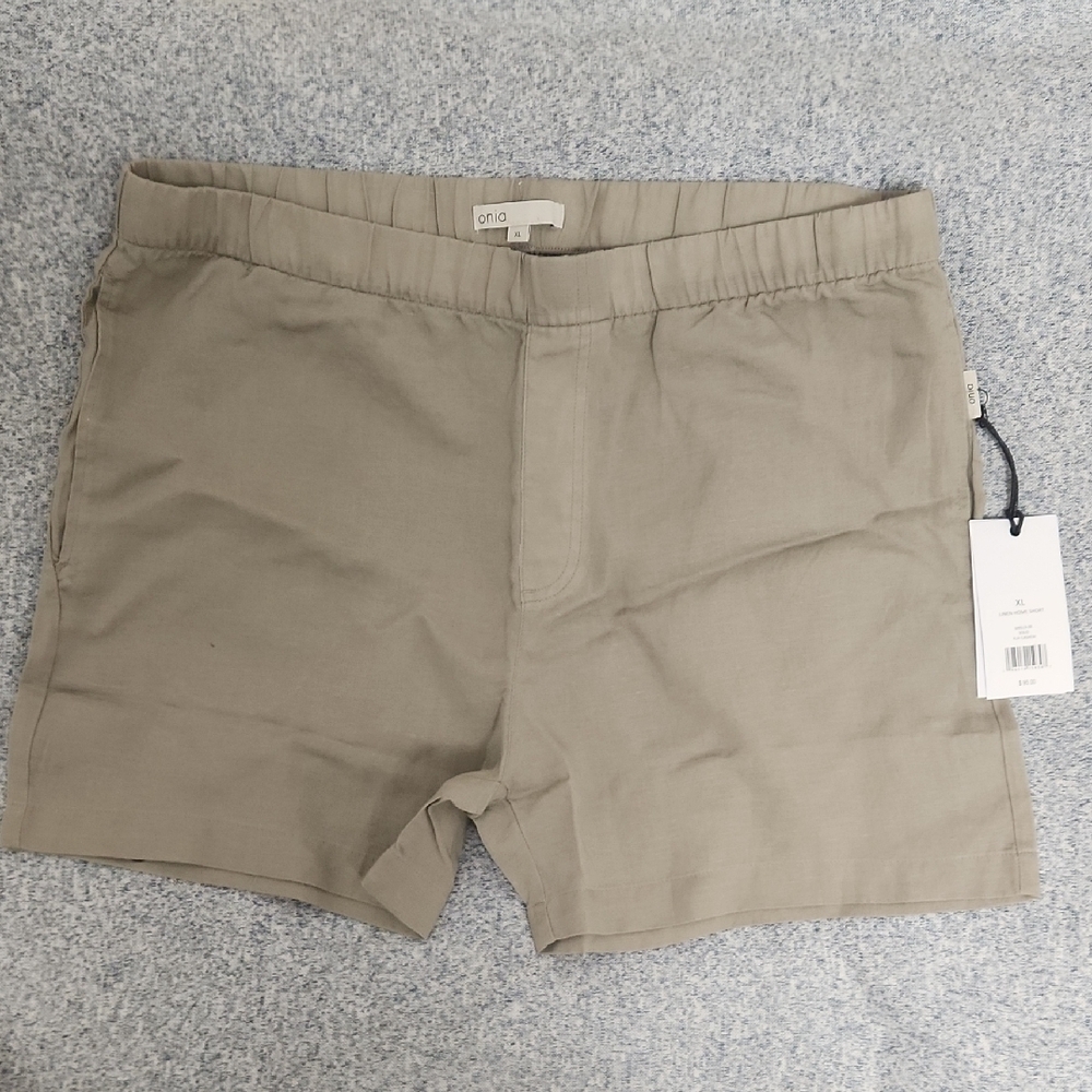 Onia Tan Flat Front Shorts Lightweight Casual